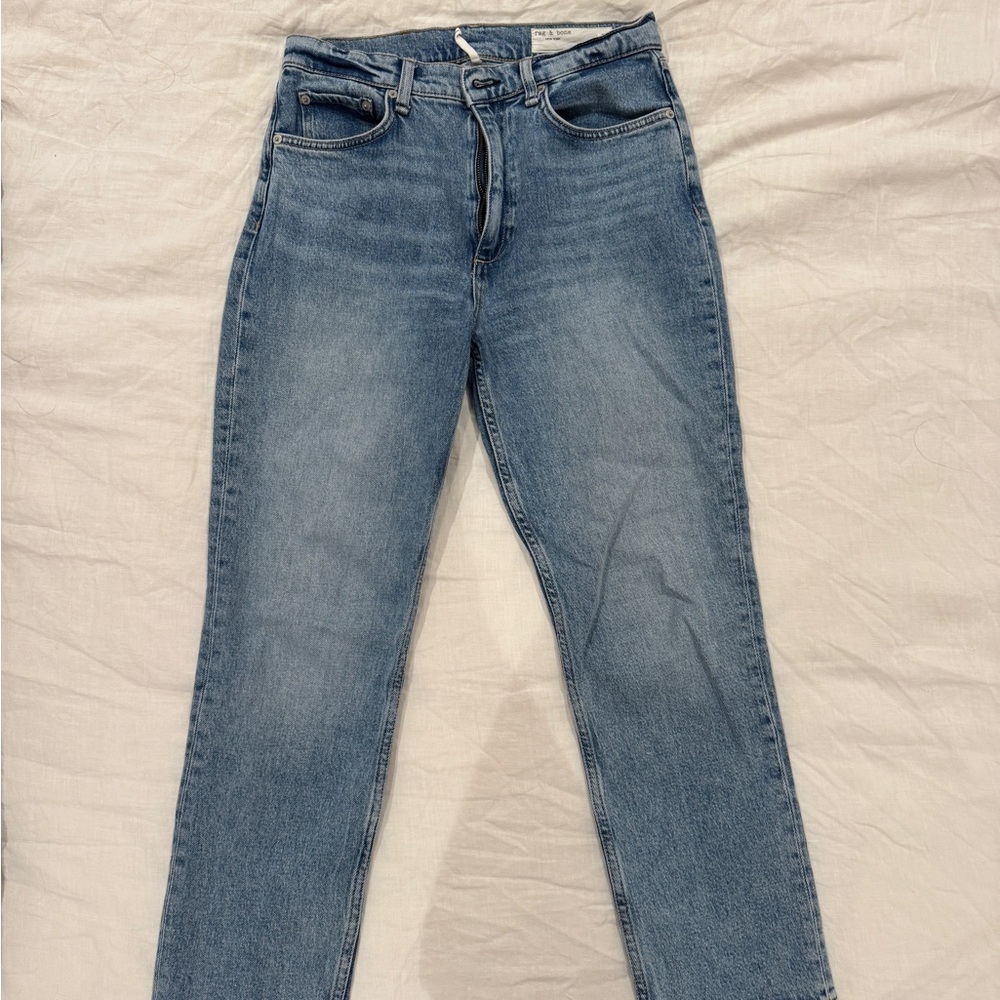 Rag & Bone Wren mid rise ankle slim staight jeans
